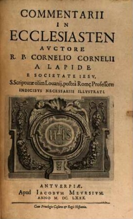 Commentarii In Ecclesiasten