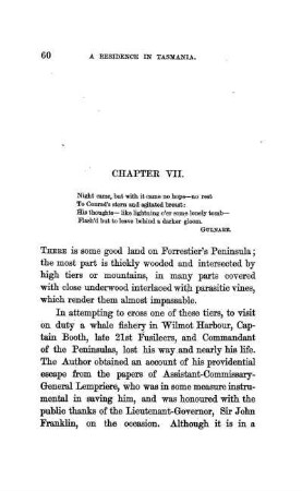 CHAPTER VII. - Captain Booth's Adventures in Forrestier's Peninsula