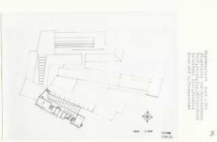 Staatliche Werkkunstschule, Berlin-Charlottenburg (Diplomarbeit bei Bernhard Hermkes): Grundriss 4. Obergeschoss + 14.00, 1:200