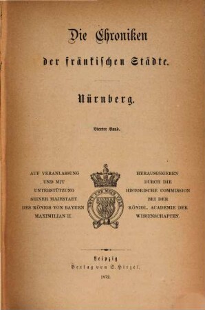 Die Chroniken der fränkischen Städte, 4