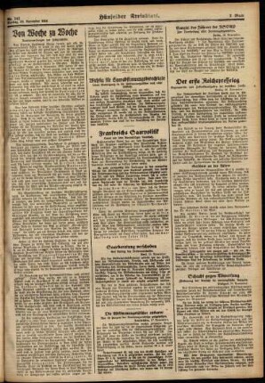Zweite Ausgabe vom Montag, den 19. November 1934.
