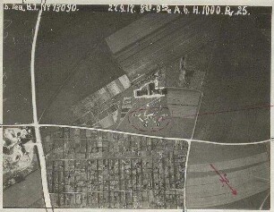 Flakbatterie südöstlich Laim (mit Einzeichnungen) (1000 m)