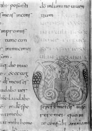 Psalter von Corbie — Initiale M zu Psalm 56, Folio 49verso