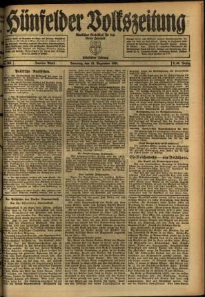 Zweite Ausgabe vom Samstag, den 18. Dezember 1920.