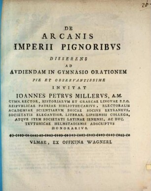 De arcanis imperii pignoribus