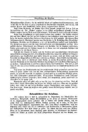 Gedenkblätter für Gefallene