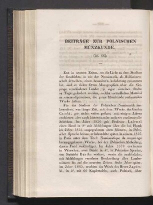 Beiträge zur Polnischen Münzkunde