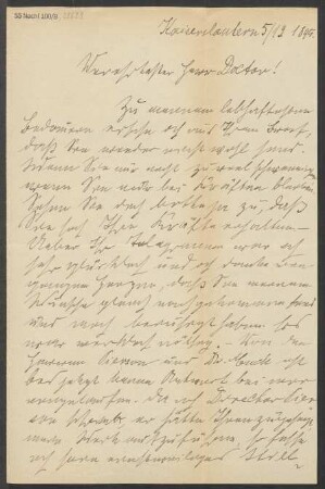 Brief an B. Schott's Söhne : 05.12.1895