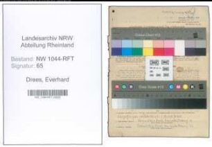 Entnazifizierung Everhard Drees , geb. 22.08.1905 (Molkereiverwalter)