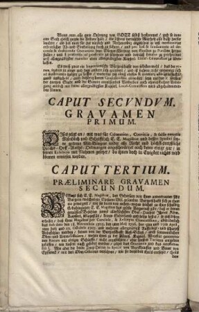 Caput Tertium. Praeliminare Gravamen Secundum