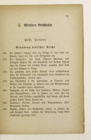 II. Mittlere Geschichte
