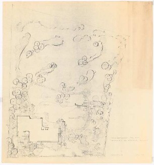 Garten Dr. Küpper, Berlin-Dahlem: Lageplan mit Gartenplan 1:100