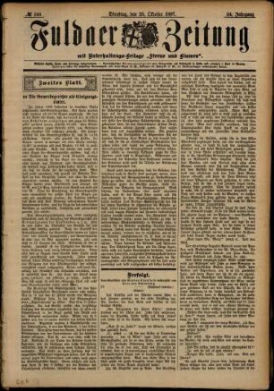 Zweite Ausgabe vom Dienstag, den 26. Oktober 1897.