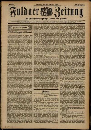 Zweite Ausgabe vom Dienstag, den 26. Oktober 1897.