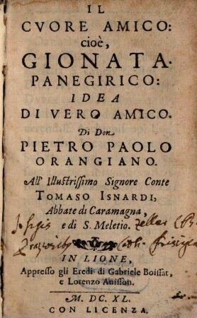 Il cuore Amico, cioè Giognata