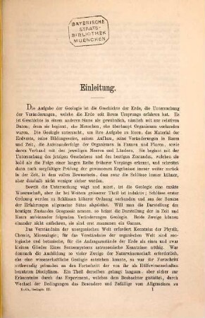 Allgemeine und chemische Geologie, 3. Die Erstarrungskruste und die Lehre vom Metamorphismus. Verwitterung, Zersetzung und Zerstörung der Gesteine. Nachträge