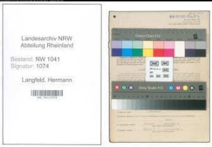 Entnazifizierung Hermann Langfeld , geb. 17.01.1899 (Schmied)