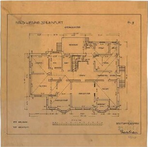 Fischer, Theodor; Schweinfurt (Bayern); Haus Wirsing - Grundriss EG