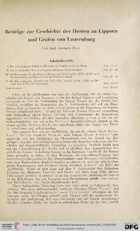 60: Beiträge zur Geschichte der Herren zu Lipporn und Grafen von Laurenburg