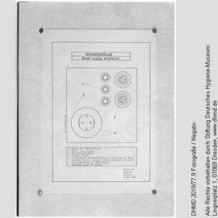 Technische Unterlagen Gläserner Mensch (englisch) - "Netzteilgehäuse Schaltbild Power supply unit Circuit diagram"