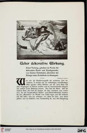 Ueber dekorative Wirkung: freier Vortrag, gehalten im Verein für dekorative Kunst und Kunstgewerbe