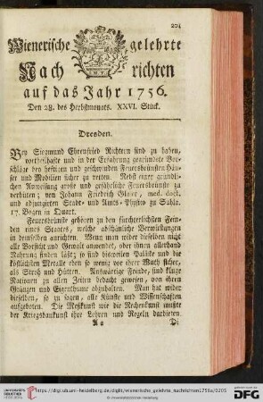 Den 28. des Herbstmonats. XXVI. Stück