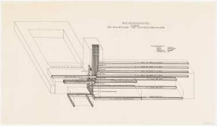 Wochenend-Hotel und Strandbad: Wochenend-Hotel: Schema der Entlüftungs- und Luftheizungsanlage