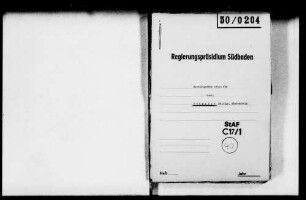 Beschlagnahmung von Kraftfahrzeugen vor allem aufgrund des Reichsleistungsgesetzes, hier: Einzelfall Schätzle, Philipp