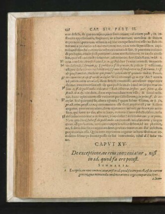 Caput XV. De exceptione, ne reus conveniatur, nisi in id, quod facere potest.