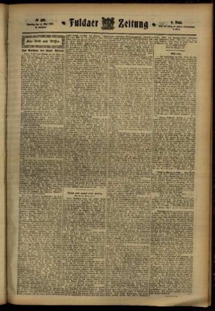 Vierte Ausgabe vom Samstag, den 11. Mai 1912.