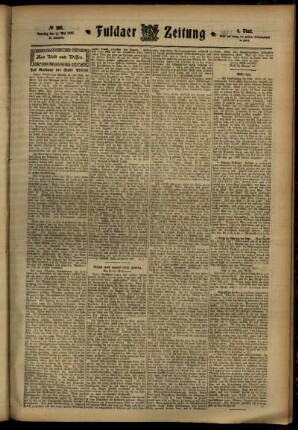 Vierte Ausgabe vom Samstag, den 11. Mai 1912.