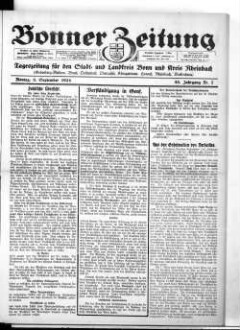 Bonner Zeitung. 1895-1933