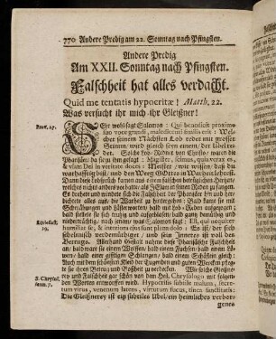 770-778, Andere Predig am XXII. Sonntag nach Pfingsten