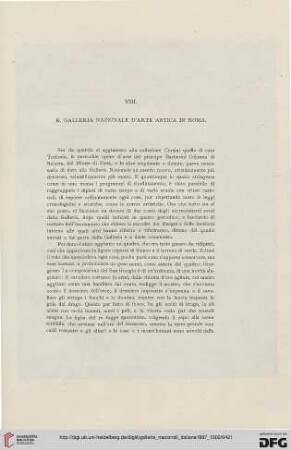 5.1896/1902: R. Galleria Nazionale d'arte antica in Roma