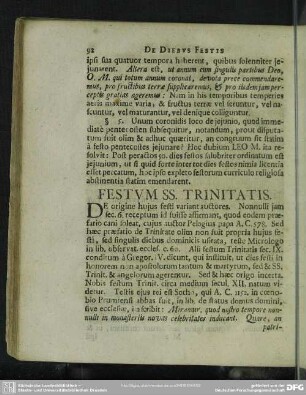 Festum SS. Trinitatis