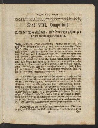 Das VIII. Hauptstück