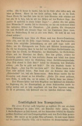Leutseligkeit des Kronprinzen