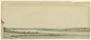 Blick von Rüsselsheim über den Main auf Mainz und Hochheim