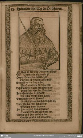 35. Henricus Hertzog zu Sachsen, etc.