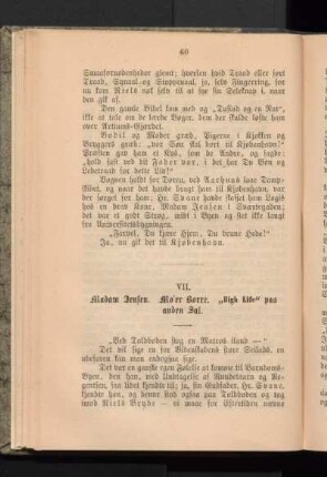 VII. Madam Jensen. Mo'er Børre. "High Life" paa anden Sal.