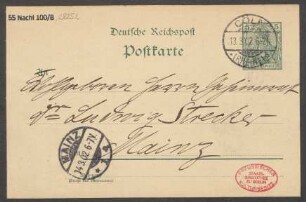 Brief an Ludwig Strecker  und B. Schott's Söhne : 13.03.1902