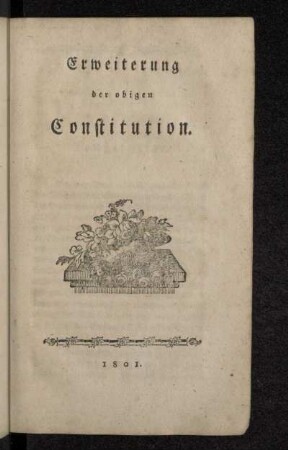 Erweiterung der obigen Constitution.