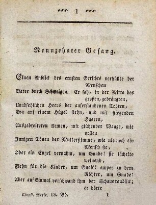Klopstocks sämmtliche Werke, Bd. 13. Messias. Hinterlassene Schriften