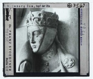 Naumburg (Saale), Dom, Naumburger Stifterfiguren ,Naumburger Meister, Figur der Uta aus dem Naumburger Stifterzyklus : Uta, Kopf