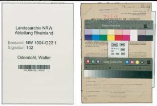 Entnazifizierung Walter Odendahl , geb. 29.05.1900 (Kaufm.Angestellter)