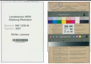 Entnazifizierung Leonore Winter , geb. 03.04.1909 (Postassistentin)