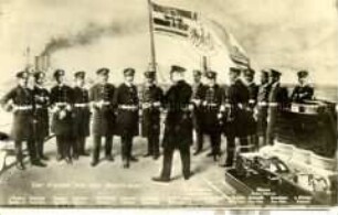 Wilhelm II. mit den deutschen Admirälen