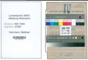 Entnazifizierung Mathias Herrmann , geb. 18.05.1893 (Lokfuehrer)
