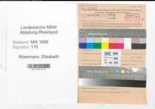 Entnazifizierung Elisabeth Woermann , geb. 20.08.1901 (Landwirtin)
