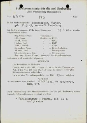 Schönberger, Walter